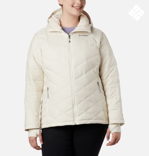 Women's Columbia Heavenly Hooded Jackets Cream | Plus Size CA-C8045
